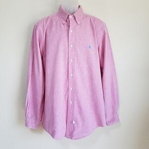 Ralph Lauren Men's Pink Button Down Shirt